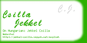 csilla jekkel business card